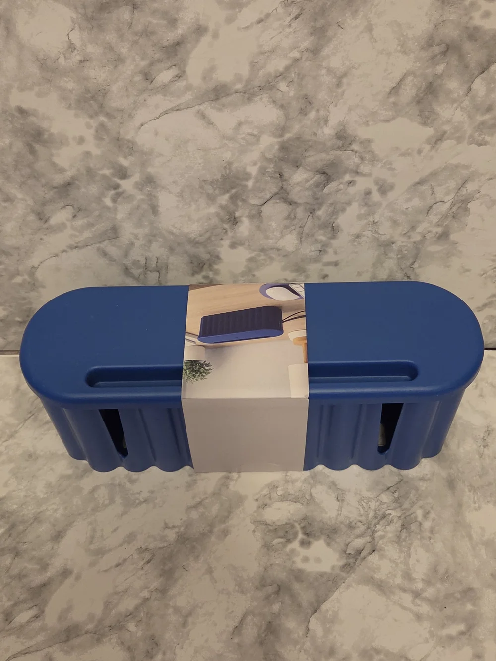 Desktop Storage Blue Cord Storage